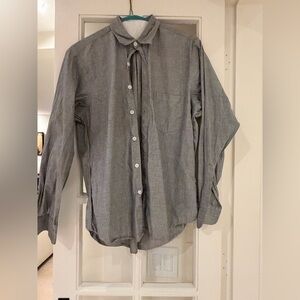 Steven Alan Men's Casual Gray Button-Down Shirt